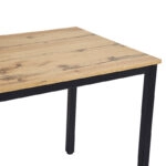 Τραπέζι Witte  MDF/Metal σε sonoma απόχρωση με μαύρο πόδι 110x70x76εκ