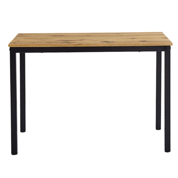 Τραπέζι Witte  MDF/Metal σε sonoma απόχρωση με μαύρο πόδι 110x70x76εκ