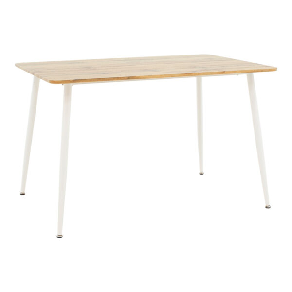 Τραπεζαρία Cuba-Caron  σετ 5τεμ sonoma-λευκό 120x80x75εκ