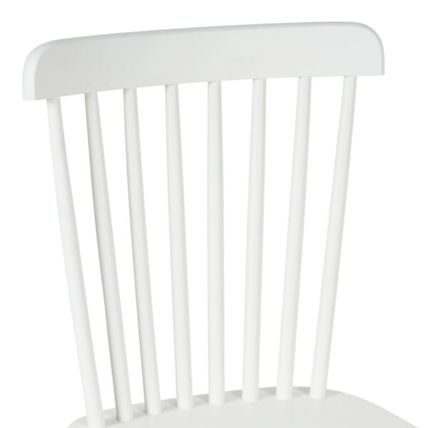 Καρέκλα Melia  rubberwood σε λευκή απόχρωση 45x51x87εκ