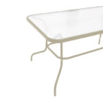 Τραπέζι Valor  μέταλλο σαμπανιζέ-γυαλί 110x60x70εκ