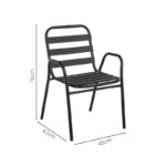 Τραπεζαρία Watson-Sussie σετ 3τεμ μέταλλο σαμπανιζέ-γυαλί Φ60x70εκ