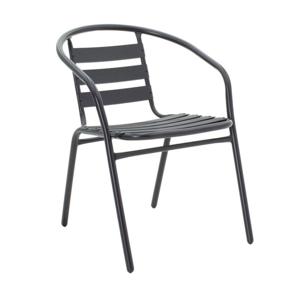 Τραπεζαρία Vergo-Tade 3τεμ μαύρο μέταλλο Φ60x70εκ