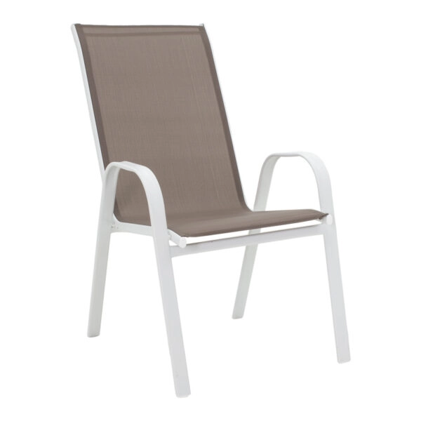 Τραπεζαρία Vergo-Calan  3τεμ λευκό μέταλλο Φ60x70εκ