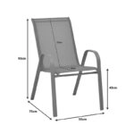 Τραπεζαρία Vergo-Calan  3τεμ λευκό μέταλλο Φ60x70εκ