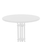 Τραπεζαρία Vergo-Sussie  σετ 3τεμ λευκό μέταλλο Φ60x70εκ