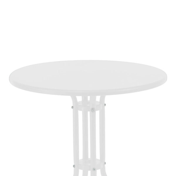 Τραπεζαρία Vergo-Sussie  σετ 3τεμ λευκό μέταλλο Φ60x70εκ