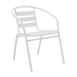 Τραπεζαρία Vergo-Tade  σετ 3τεμ λευκό μέταλλο Φ60x70εκ