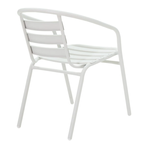 Τραπεζαρία Vergo-Tade  σετ 3τεμ λευκό μέταλλο Φ60x70εκ