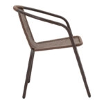 Τραπεζαρία Vergo-Obbi  3τεμ καφέ μέταλλο Φ60x70εκ