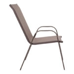 Τραπεζαρία Vergo-Calan  σετ 3τεμ καφέ μέταλλο Φ60x70εκ