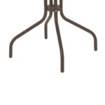 Τραπεζαρία Vergo-Calan  σετ 3τεμ καφέ μέταλλο Φ60x70εκ