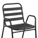 Τραπεζαρία Valor-Sussie  σετ 5τεμ μέταλλο μαύρο-γυαλί 110x60x70εκ