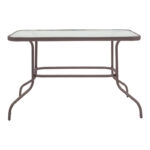 Τραπεζαρία Valor-Sussie 5τεμ μέταλλο καφέ-γυαλί 110x60x70εκ