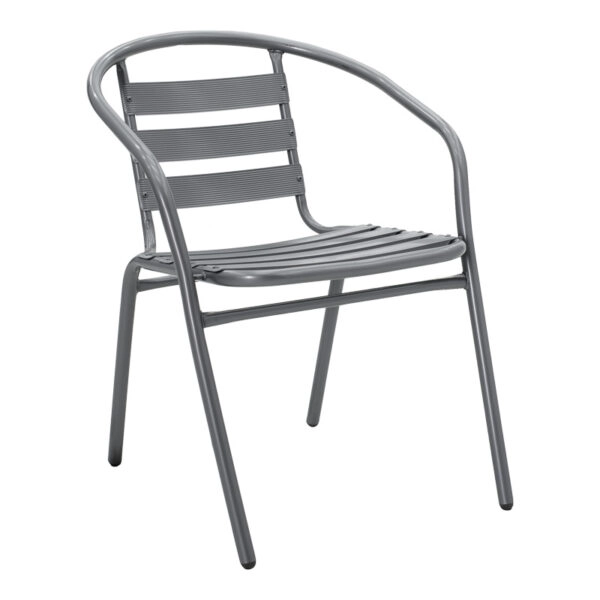 Τραπεζαρία Valor-Tade σετ 5τεμ μέταλλο ανθρακί-γυαλί 110x60x70εκ