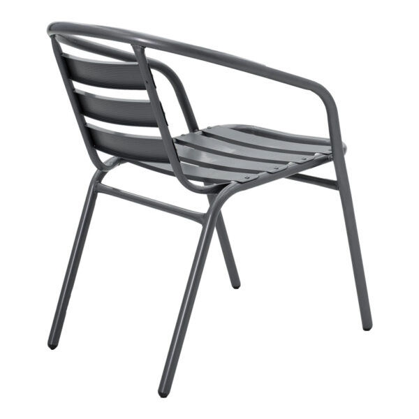 Τραπεζαρία Valor-Tade σετ 5τεμ μέταλλο ανθρακί-γυαλί 110x60x70εκ