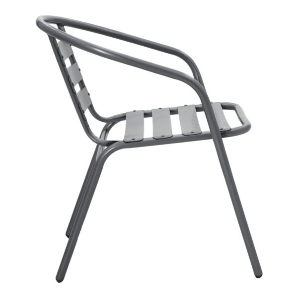 Τραπεζαρία Valor-Tade σετ 5τεμ μέταλλο ανθρακί-γυαλί 110x60x70εκ