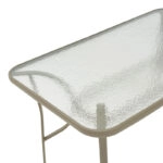 Τραπεζαρία Ensure-Calan  5τεμ μέταλλο-γυαλί σε σαμπανιζέ απόχρωση 140x80x70εκ