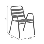 Τραπεζαρία Sussie-Ensure 5τεμ μέταλλο-γυαλί σε σαμπανιζέ απόχρωση 140x80x70εκ