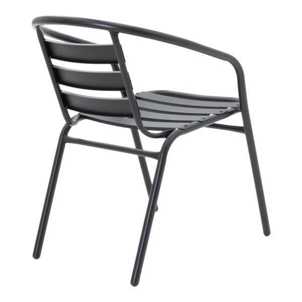 Τραπεζαρία Tade-Ensure 5τεμ μέταλλο-γυαλί σε μαύρη απόχρωση 140x80x70εκ