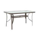 Τραπεζαρία Sussie-Ensure  5τεμ μέταλλο-γυαλί σε καφέ απόχρωση 120x70x70εκ