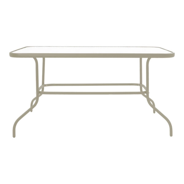 Τραπεζαρία Valor-Calan  σετ 5τεμ μέταλλο σε σαμπανιζέ απόχρωση 110x60x70εκ