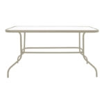 Τραπεζαρία Valor-Sussie  σετ 5τεμ μέταλλο σε σαμπανιζέ φυσική απόχρωση 110x60x70εκ