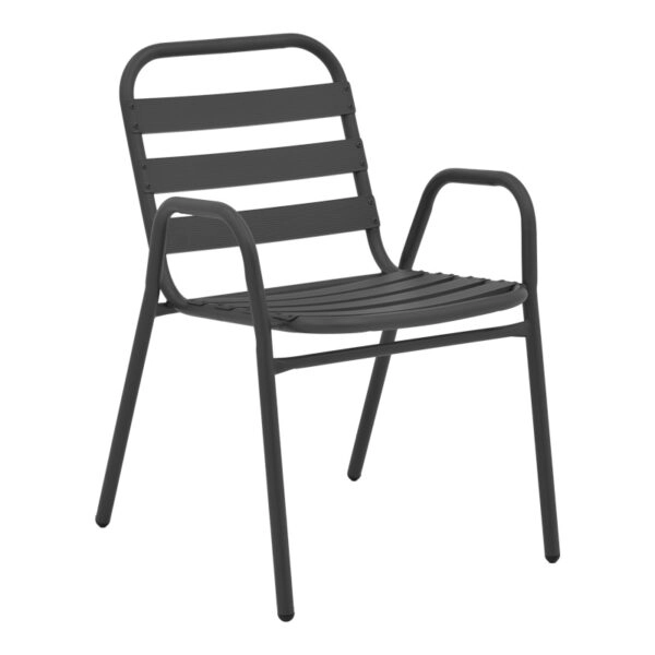 Τραπεζαρία Ensure-Sussie  σετ 5τεμ μέταλλο-γυαλί σε ανθρακί απόχρωση 120x70x70εκ