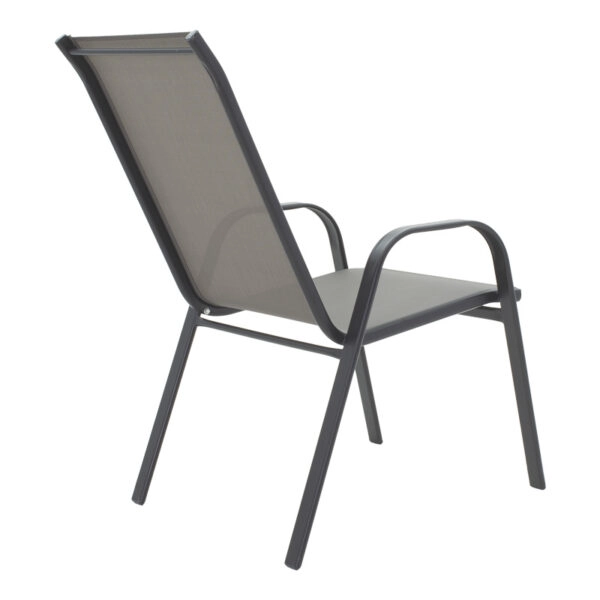 Τραπεζαρία Albero-Calan  3τεμ μέταλλο σε ανθρακί απόχρωση Φ60x70εκ