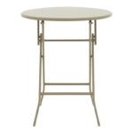 Τραπεζαρία Albero-Tade 3τεμ μέταλλο σε σαμπανιζέ απόχρωση Φ60x70εκ