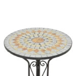 Τραπεζαρία Sellis  σετ 3τεμ μωσαικό-μέταλλο μαύρο