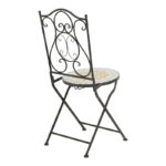 Τραπεζαρία Sellis  σετ 3τεμ μωσαικό-μέταλλο μαύρο