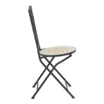 Τραπεζαρία Sellis  σετ 3τεμ μωσαικό-μέταλλο μαύρο