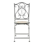 Τραπεζαρία Sellis  σετ 3τεμ μωσαικό-μέταλλο μαύρο