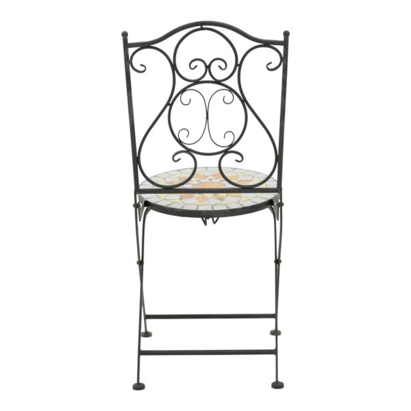 Τραπεζαρία Sellis  σετ 3τεμ μωσαικό-μέταλλο μαύρο