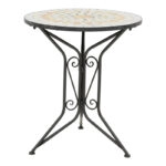 Τραπεζαρία Sellis  σετ 3τεμ μωσαικό-μέταλλο μαύρο