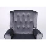 Πολυθρόνα Ανακλινόμενη ArteLibre ALNAIR Γκρι Βελούδο 78x85x104cm