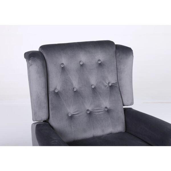 Πολυθρόνα Ανακλινόμενη ArteLibre ALNAIR Γκρι Βελούδο 78x85x104cm