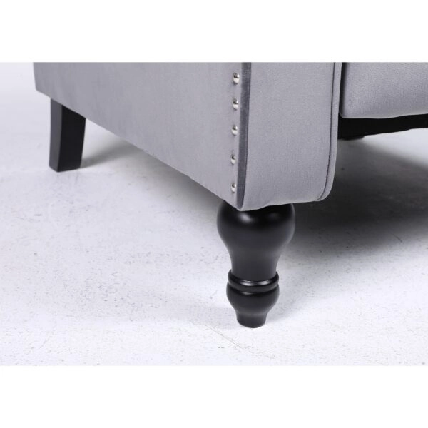 Πολυθρόνα Ανακλινόμενη ArteLibre ALNAIR Γκρι Βελούδο 78x85x104cm