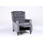 Πολυθρόνα Ανακλινόμενη ArteLibre ALNAIR Γκρι Βελούδο 78x85x104cm