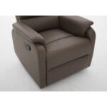 Πολυθρόνα Ανακλινόμενη ArteLibre TALITHA Καφέ PU 79x97x101cm