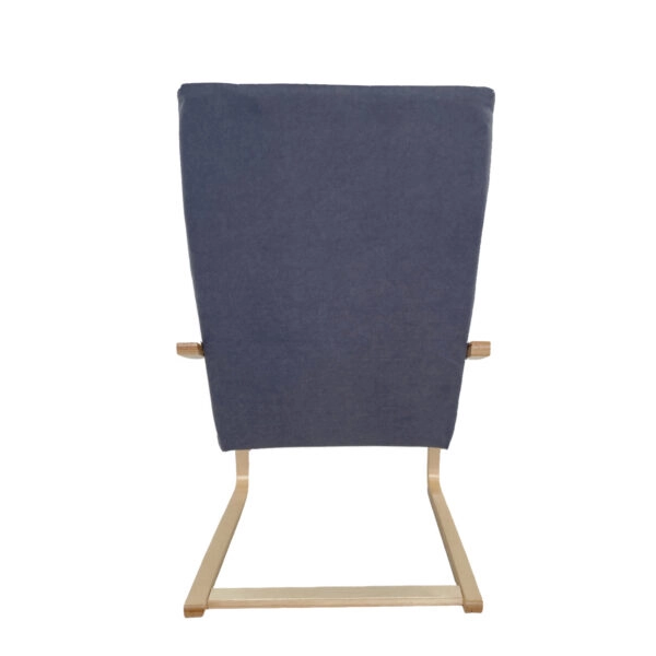 Πολυθρόνα ArteLibre NORDVIK Γκρι/Φυσικό Ύφασμα/Ξύλο 60x71x105cm