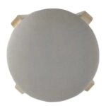 Σκαμπό ArteLibre MILOA Mπεζ/Φυσικό Ύφασμα/Ξύλο 42x42x45cm