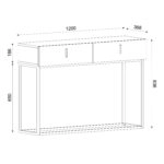 Κονσόλα  Mykonos Καφέ/Μπρονζέ Βάση Μοριοσανίδα/Μελαμίνη/Μέταλλο 120x37x84cm