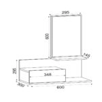 Έπιπλο Εισόδου RODOS Λευκό Μοριοσανίδα/Μελαμίνη 60x30x100cm