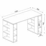 Γραφείο  WIMSEY Λευκό/Sapphire Μοριοσανίδα/Μελαμίνη 140x60x74cm