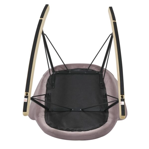 Πολυθρόνα Κουνιστή  ASHER Σάπιο Μήλο Ύφασμα/Μέταλλο/Ξύλο 67x98x89cm