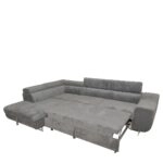Καναπές Κρεβάτι Γωνιακός  CASABLANCA Σκούρο Γκρι 280x203x78-93cm