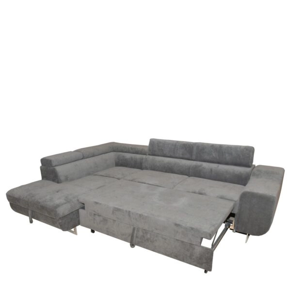 Καναπές Κρεβάτι Γωνιακός  CASABLANCA Σκούρο Γκρι 280x203x78-93cm