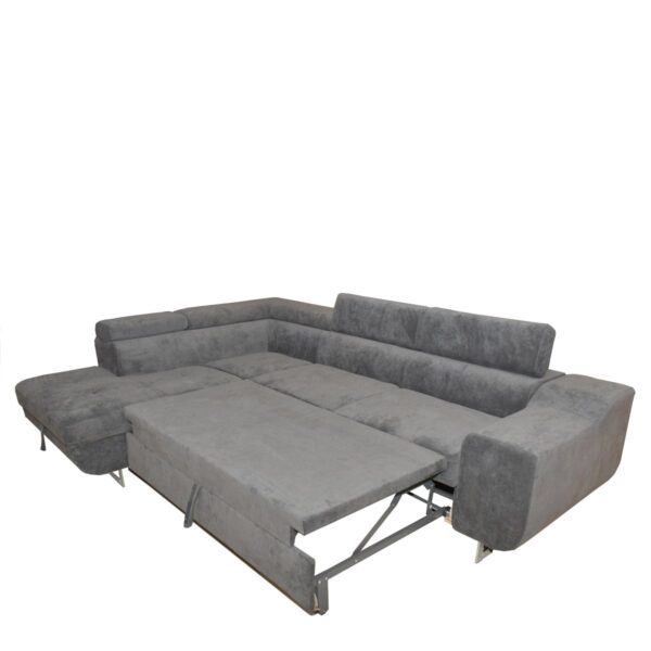 Καναπές Κρεβάτι Γωνιακός  CASABLANCA Σκούρο Γκρι 280x203x78-93cm